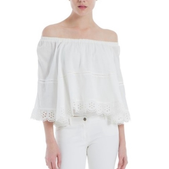 Max Studio Tops - Max Studio London White Off Shoulder Top NWT M